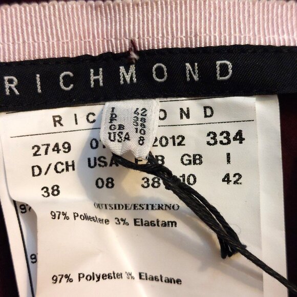 Richmond Burgundy Wide Leg Pants Slacks Trousers Sz 42 NWT - Picture 10 of 11